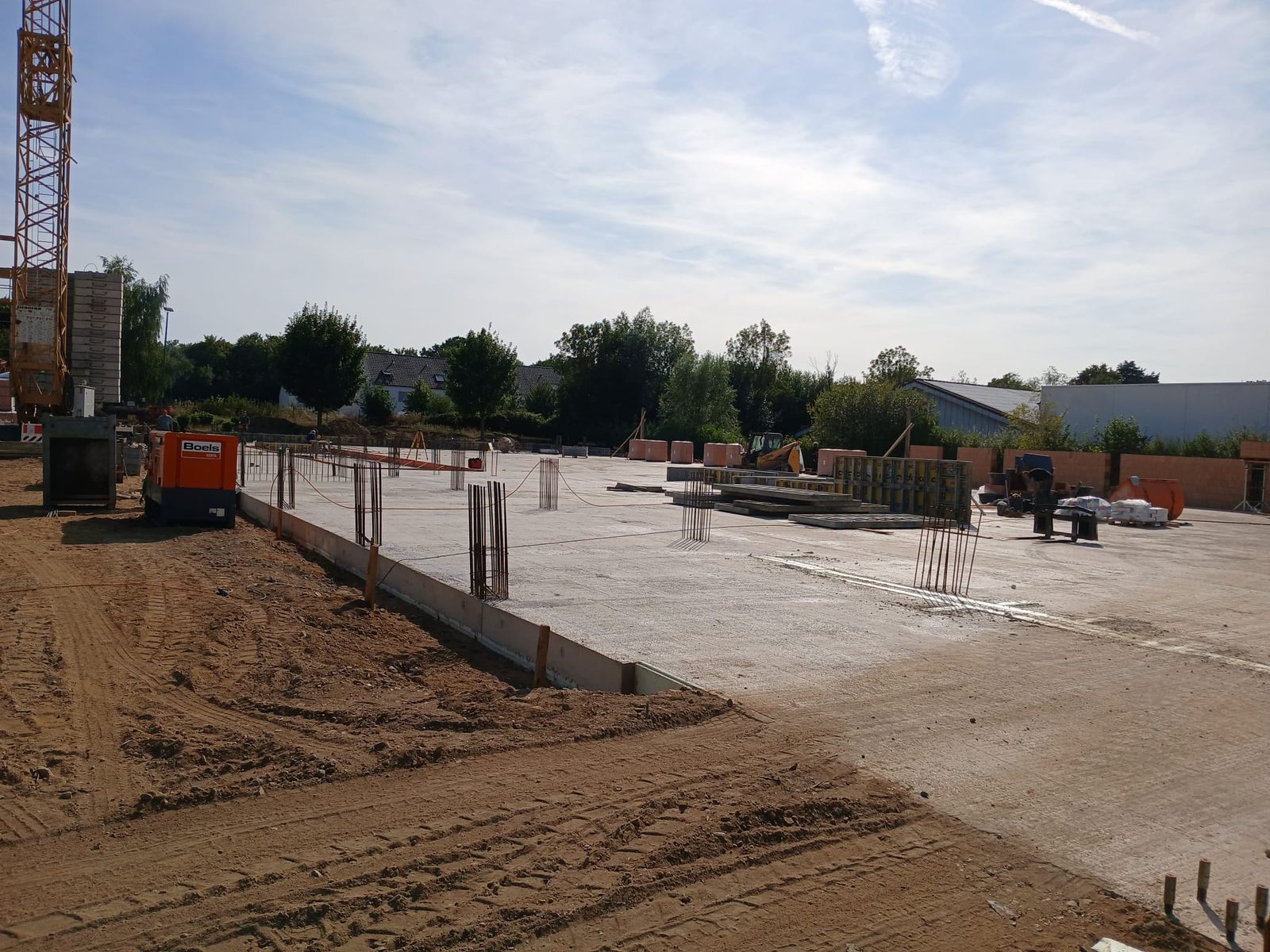 Vue aérienne du chantier