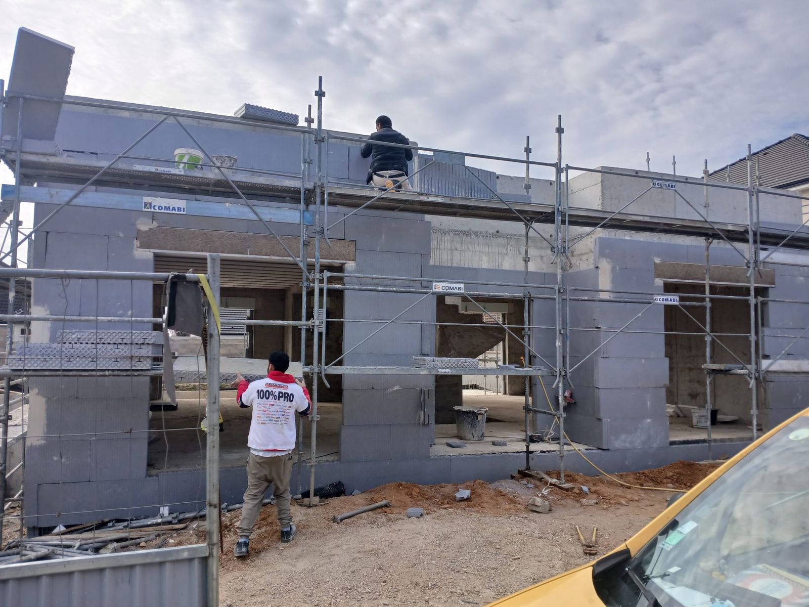 Élévation des murs — chantier en cours