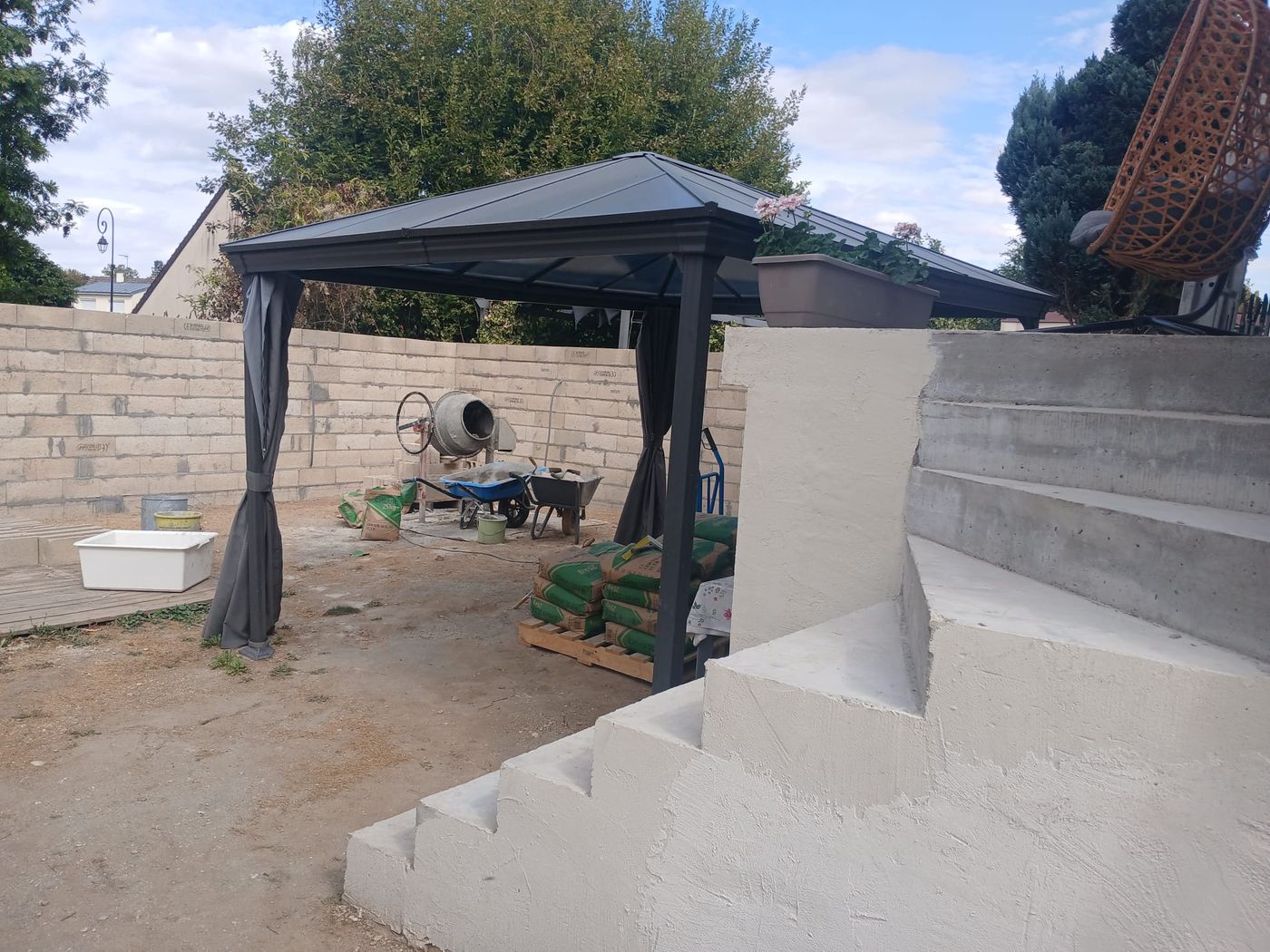 Installation d'une pergola